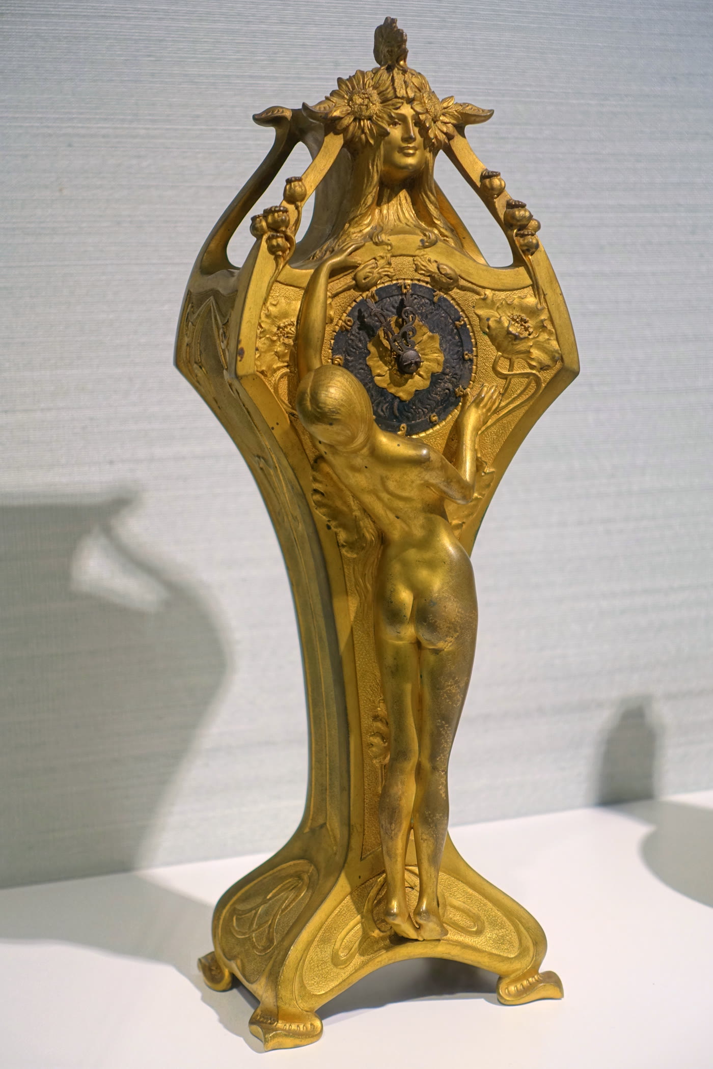 Louis Chalon 新艺术风格鎏金铜座钟，约1900年，巴黎制